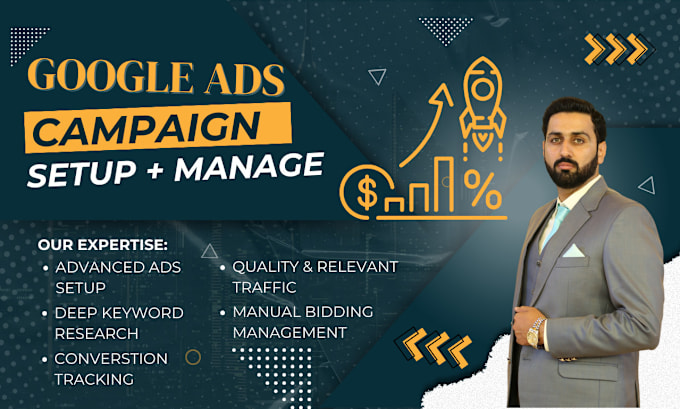 Gig Preview - Setup manage google ads adwords campaigns, search, shopping ads