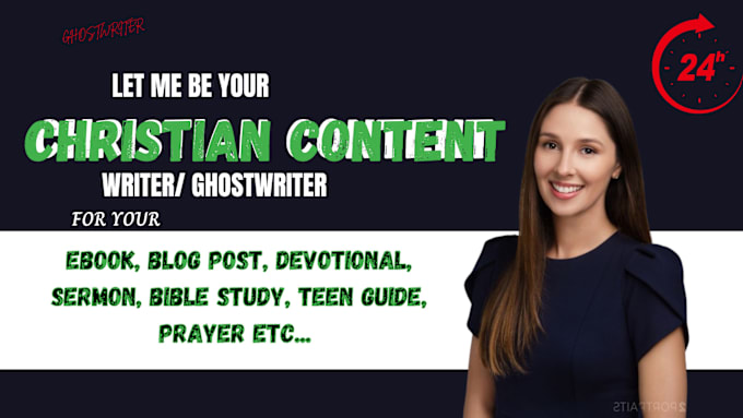 Gig Preview - Ghost write inspiring christian online course book devotional sermon ebook