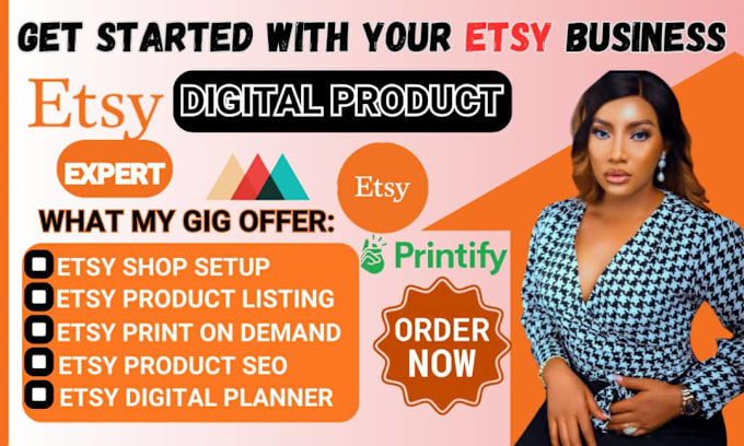 Gig Preview - Design etsy digital product etsy digital planner setup etsy shop product listing