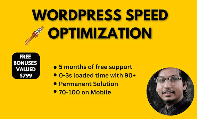 Gig Preview - Speed up your pagespeed with wordpress speed optimization