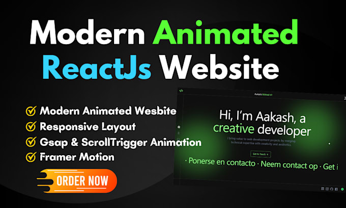 Bestseller - create animated websites with gsap, framer motion, and react