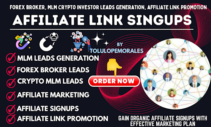 Gig Preview - Do forex broker, mlm crypto investor leads generation, affiliate link promotion