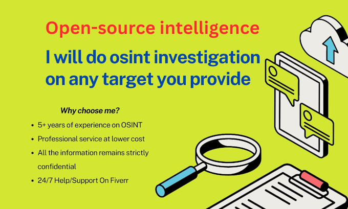 Gig Preview - Do open source intelligence and digital forensic for you