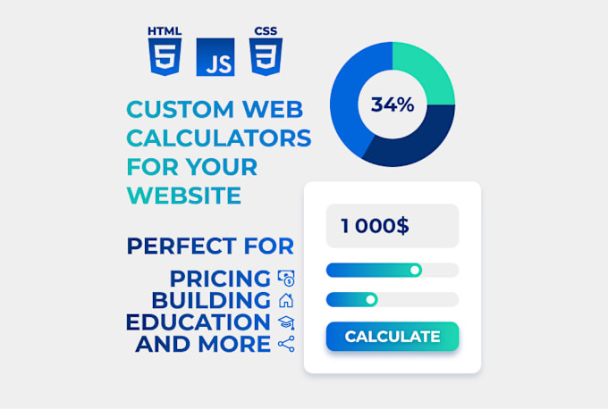 Gig Preview - Custom online calculator development for your website