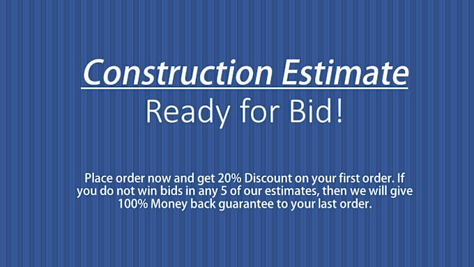 Gig Preview - Material takeoff, cost estimation and bid documentation