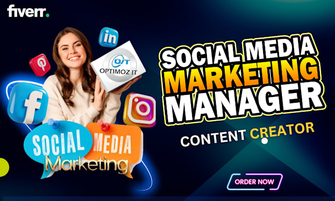 Gig Preview - Be your expert social media marketing and digital marketing manager