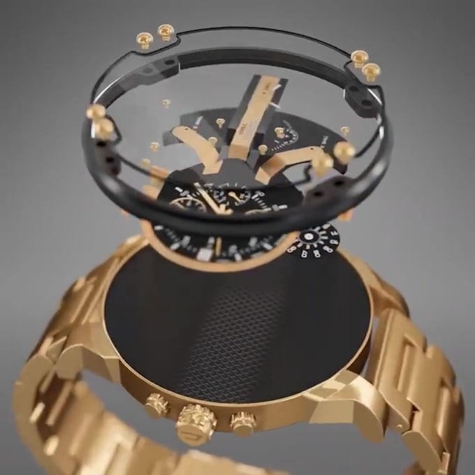 Gig Preview - Watch design 3d watch animation 3d watch modeling cgi watch animation, vfx ads