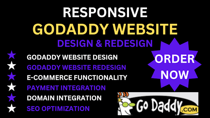 Gig Preview - Develop redesign godaddy website godaddy website design godaddy landing page