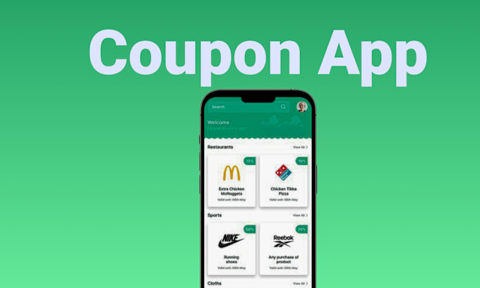 Gig Preview - Create a custom discount app, coupon app like groupon