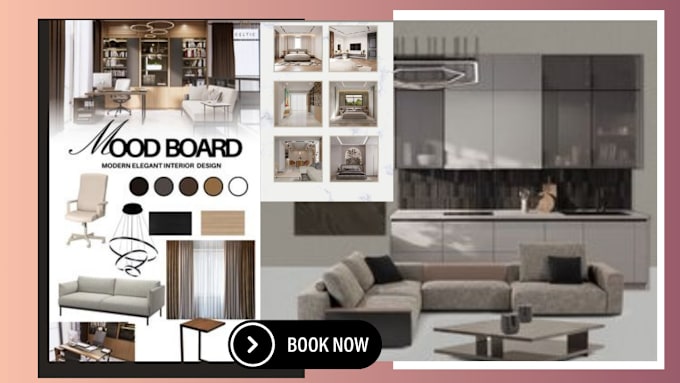 Gig Preview - Design your mood board, vision board, interior design shopping list brand board