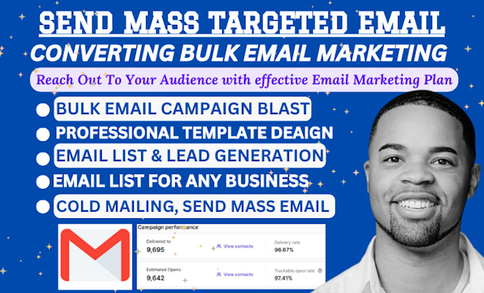 Gig Preview - Email campaign email blast bulk email blast send emaii email marketing