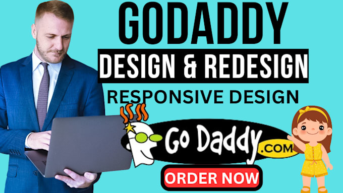 Gig Preview - Do godaddy website design godaddy website redesign godaddy website development