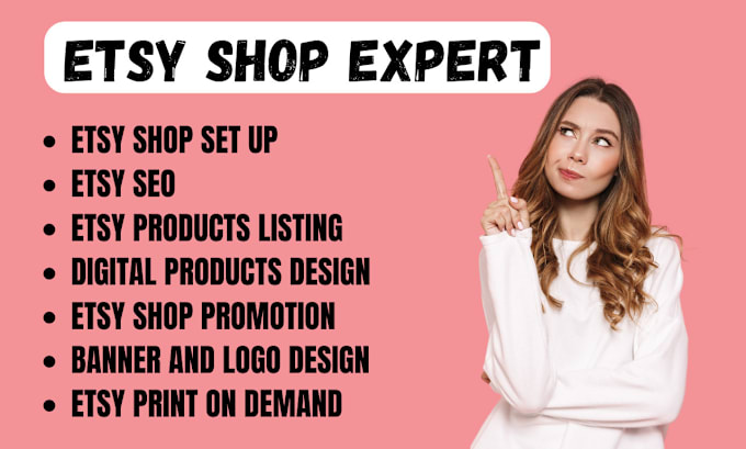 Bestseller - setup a professional etsy shop and design etsy digital products listing