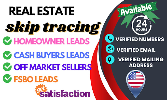 Gig Preview - Provide motivated seller real estate leads with skip tracing