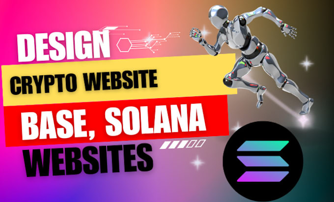 Gig Preview - Design premium solana website base website crypto website, social media setup