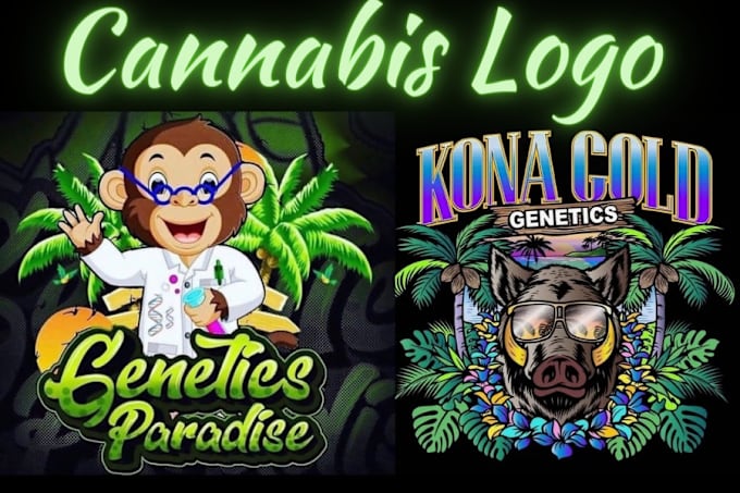 Gig Preview - Design unique cannabis weed, marijuana cbd cartoon mascot logo for your business