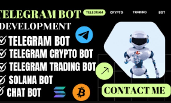 Gig Preview - Telegram bot, telegram trading bot, telegram crypto bot, solana trading bot, sol