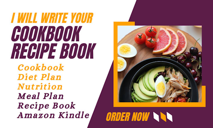 Gig Preview - Write and format your cookbook, recipe book, diet plan, meal plan, amazon kindle