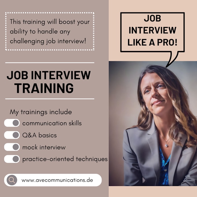 Gig Preview - Help you to master job interviews like a pro