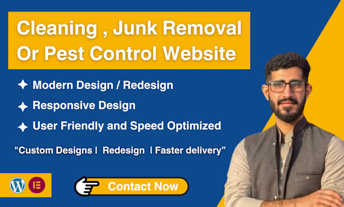 Gig Preview - Do cleaning and pest control website development