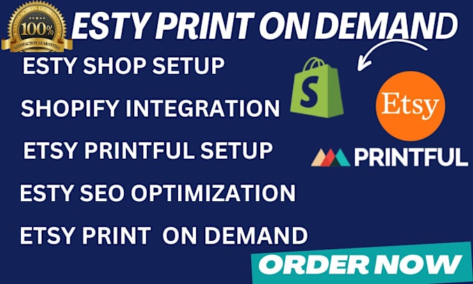 Bestseller - do etsy shop setup shopify etsy print on demand printiful etsy SEO