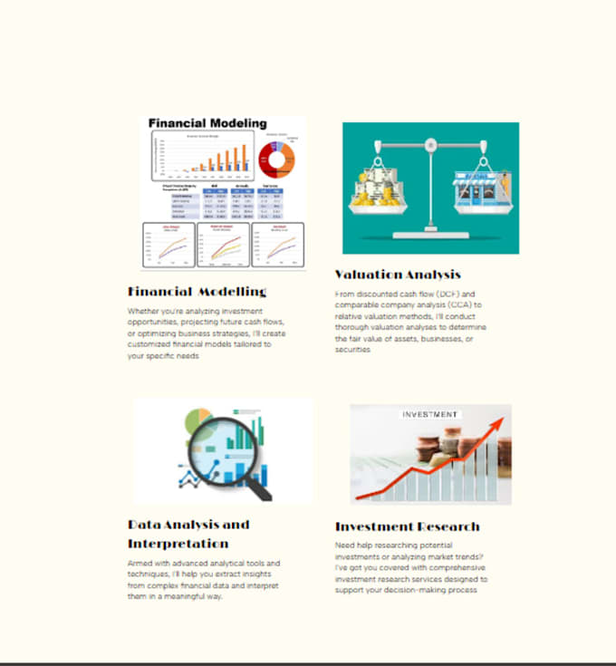 Gig Preview - Build financial models, valuations and business projections