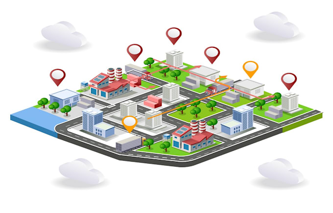 Gig Preview - Create a stunning isometric map vector from aerial photos