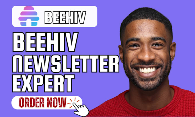 Gig Preview - Setup beehiiv account, design beehiiv newsletter template beehive landing page