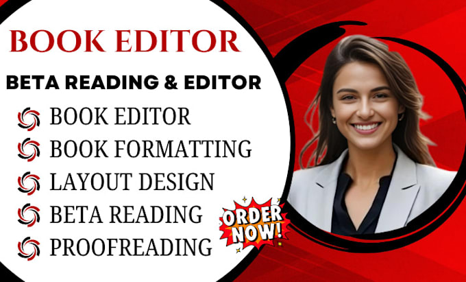 Gig Preview - Do developmental book editor, book formatting, proofreading, and beta reading