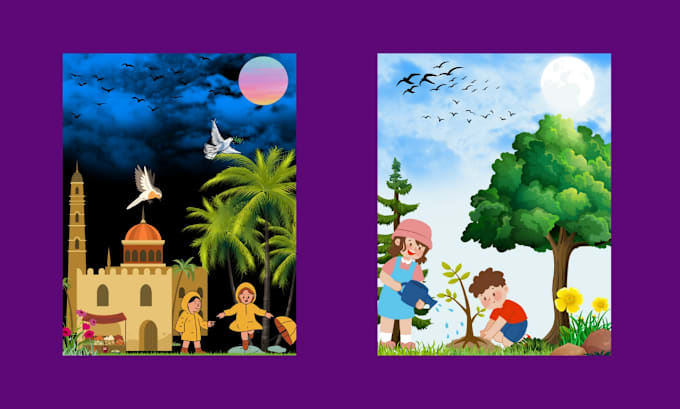 Gig Preview - Do create children story book illustration kids book cover