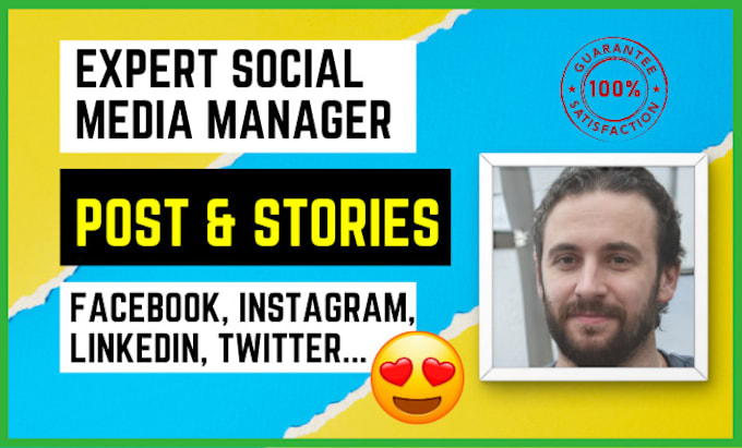 Gig Preview - Be your social media manager and content creator for your social media accounts