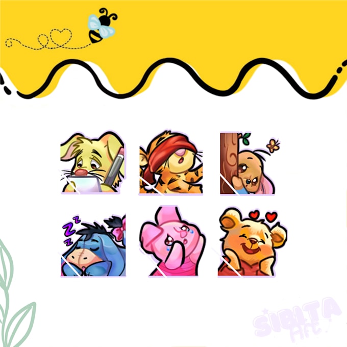 Gig Preview - Vou desenhar emotes fofos para sua twitch, discord e youtube