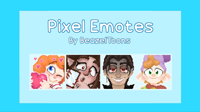 Gig Preview - Create a custom pixel art style emote