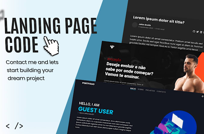 Gig Preview - Create a landing page for you