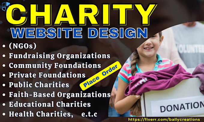 Gig Preview - Build website for ngo, charity, fundraising, non profit, donation, crowdfunding