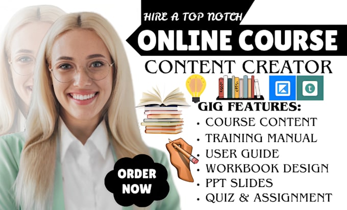 Gig Preview - Create online course creation course content lesson plan training manual