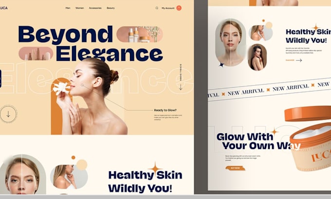 Gig Preview - Shopify store skincare website  beauty store skincare shopify beauty website