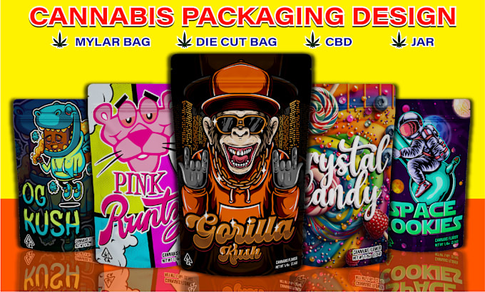 Bestseller - amazing weed mylar bag design