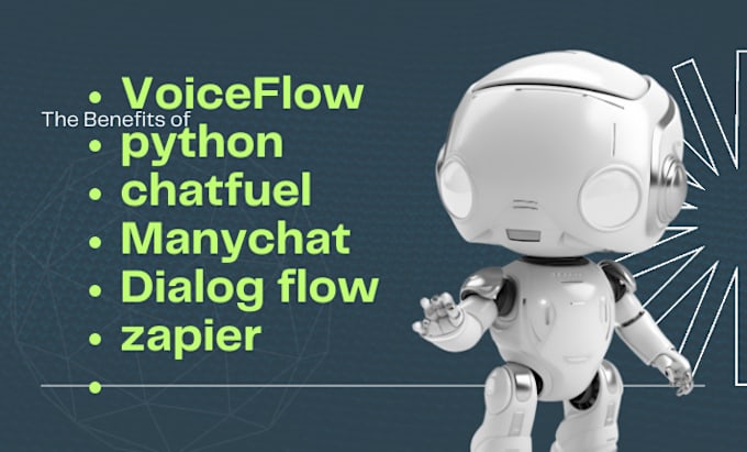 Gig Preview - Develop chatbots python voiceflow manychat IBM