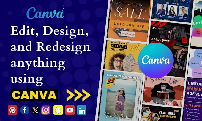 Bestseller - edit, design and redesign any template in canva as an expert