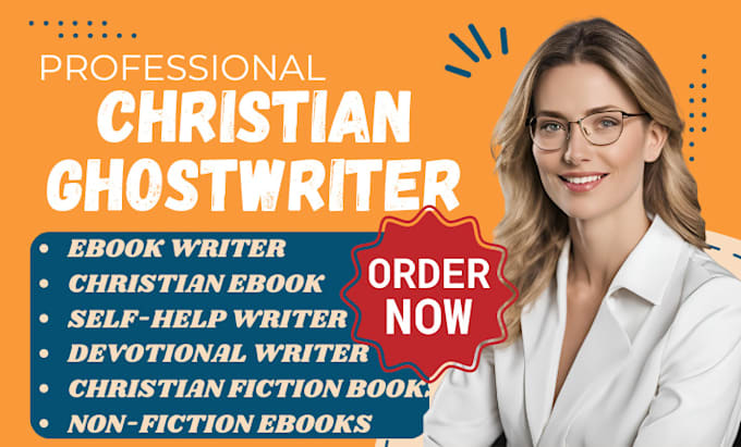 Gig Preview - Write christian nonfiction self help ebook christian fiction book ghostwriter