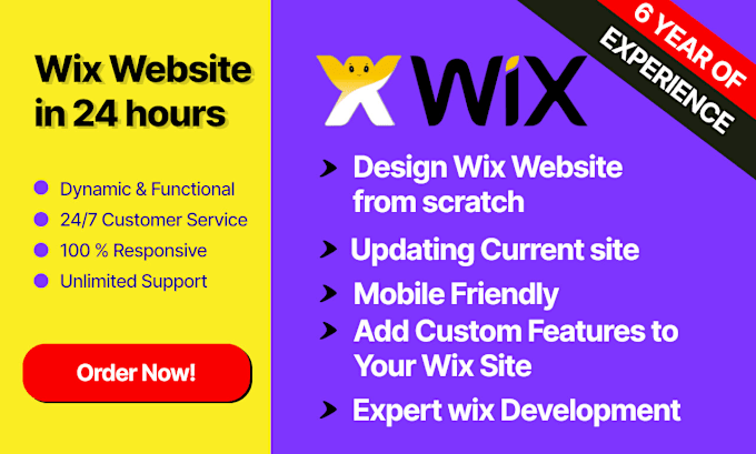 Gig Preview - Do wix website development, wix website design and redesign