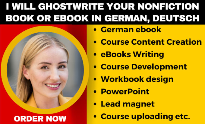 Gig Preview - Be your german ebook writer on any topic, german ghostwriter, ebook, lead magnet