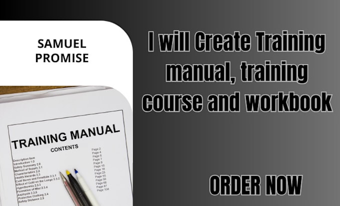 Gig Preview - Create training manual, training course and workbook