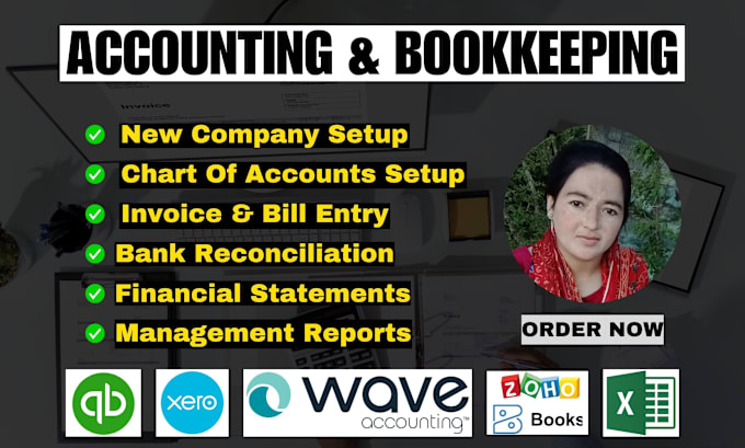 Gig Preview - Do accounting bookkeeping in quickbooks, xero wave, zoho books