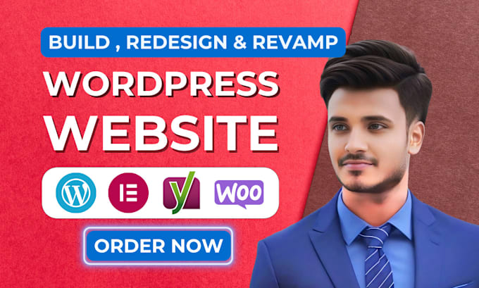 Gig Preview - Design, redesign wordpress website with elementor expert