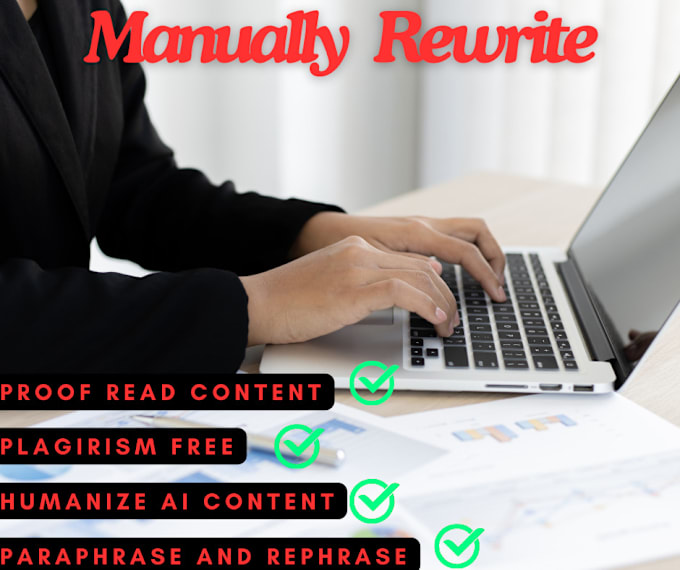 Gig Preview - Manually edit, rewrite, proofread and humanize ai content, plagiarism free