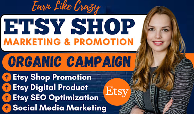 Gig Preview - Do etsy shop promotion campaign, etsy seo, print on demand to boost etsy sales