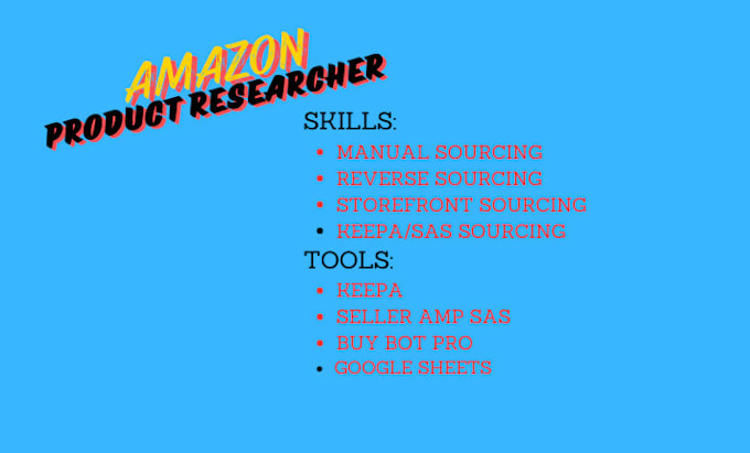 Gig Preview - Amazon fba product research