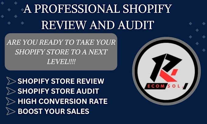 Gig Preview - Do 8 figures online shopify store audit website review survey to boost sales